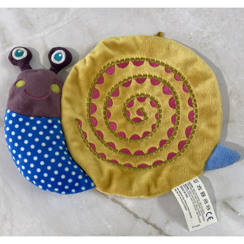 Oops My Nap Friend Snail Plush Toy Lovey Baby Velvet Jewel Tones Boho Garden 10"